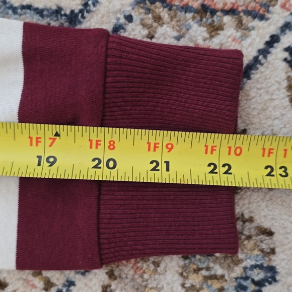 SONOMA BRAND BOYS BURGUNDY AND IVORY STRIPED RUGBY POLO SHIRT SIZE XL - Picture 13 of 13